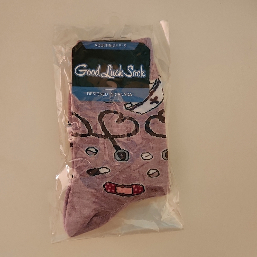 New Good Luck Purple Medical Socks